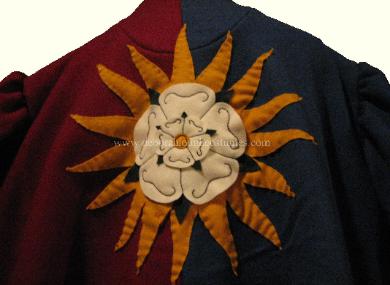 Late Medieval Livery Cote - Rose en Soleil Back Badge 