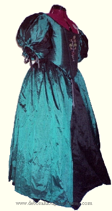 17th century English Civil War silk gown