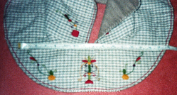 Early medieval woollen embroidered hood