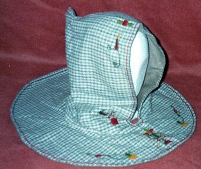 Hand embroidered hood