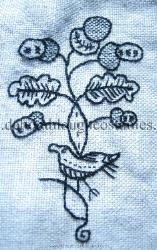 Hand embroidered blackwork