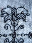 Hand embroidered blackwork