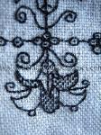 hand blackworked embroidery