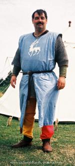 Surcoat with white hart device.