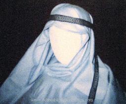 Hand sewn veil with hand made tablet braid 